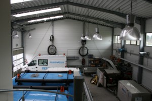 Bergheim Fahrzeughalle Erftverband, Luftdichtigkeitsmessung 2008