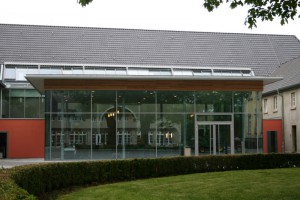 Schwerte, Haus Villigst, Seminargebäude Neubau, Luftdichtigkeitsmessung 2008