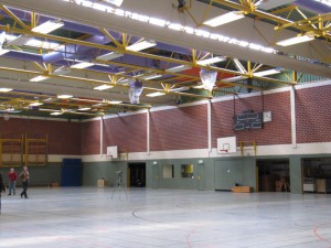 Mehrfachsporthalle Ibbenbüren, Luftdichtigkeitsmessung 2010
